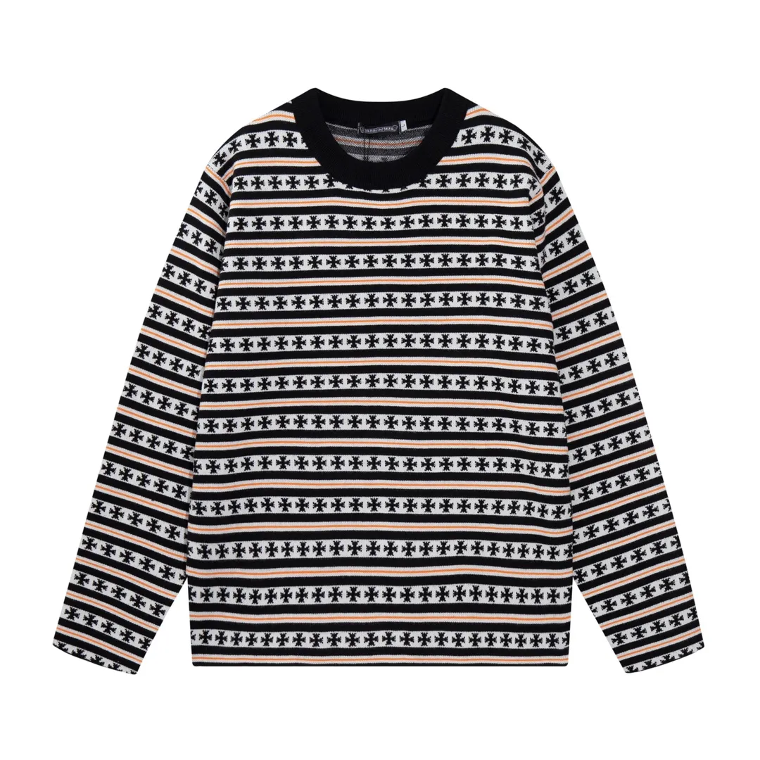 P300 Chrome Hearts Chrome Hearts all over printed wool sweater Color: Black Yellow Size: S M L XL XXL